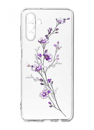 Прозорий чохол на samsung galaxy a54 5g / a546 :: гілочка квітів (принт 278)