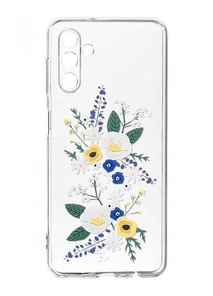 Прозорий чохол на samsung galaxy a54 5g / a546 :: квіти. акварель (принт 271)