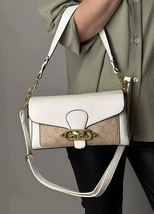 Женская сумка coach в расцветках, сумка коач, брендовая сумка, сумка на плечо, модная сумка белый