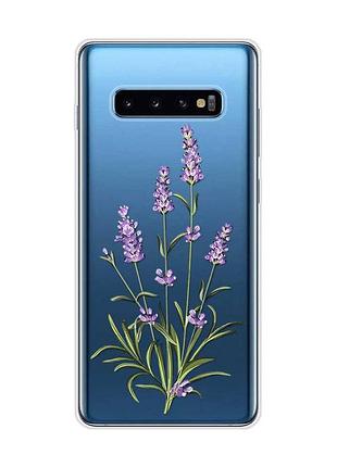 Прозорий чохол на samsung galaxy s10 plus :: гілочки лаванди (принт 266)