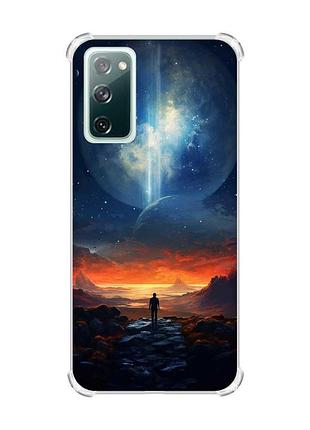 Чехол с утолщёнными углами на samsung galaxy s20 :: космос (принт 247)