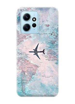 Чохол на xiaomi redmi note 12 4g :: подорожі. карта (принт 317)