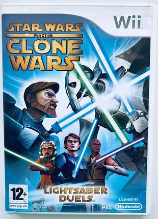 Star wars the clone wars: lightsaber duels, б/в, англійська версія - диск nintendo wii