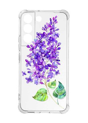 Чохол із потовщеними кутами на samsung galaxy s22 :: гілочка бузку (принт 280)