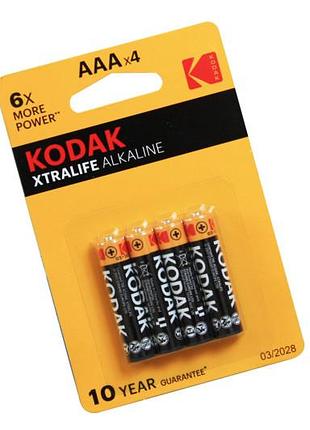 Батарейки kodak xtralife lr03 mn2400 4 шт.