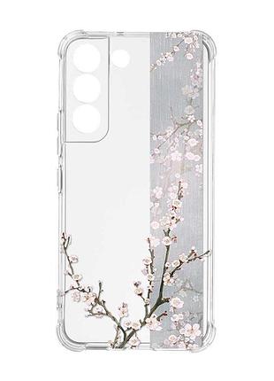 Чохол із потовщеними кутами на samsung galaxy s22 :: квітуча сакура (принт 285)