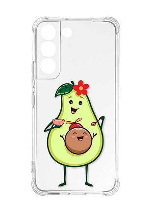 Чехол с утолщёнными углами на samsung galaxy s22 :: малыш авокадо (принт 309)