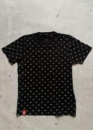 Чоловіча чорна футболка alpha industries