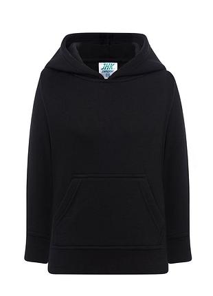 Детская кенгурушка толстовка с капюшоном jhk kid kangaroo unisex sweatshirt черный, 12-14
