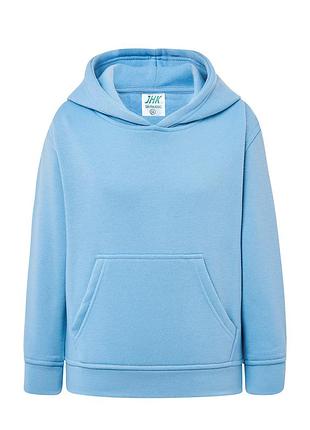 Детская кенгурушка толстовка с капюшоном jhk kid kangaroo unisex sweatshirt голубой, 7-8