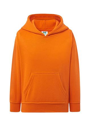 Дитяча кенгурушка толстовка з капюшоном jhk kid kangaroo unisex sweatshirt жовтогарячий, 12-14