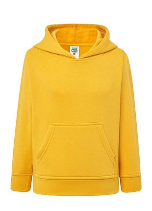 Детская кенгурушка толстовка с капюшоном jhk kid kangaroo unisex sweatshirt желтый, 9-11