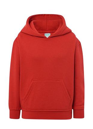 Детская кенгурушка толстовка с капюшоном jhk kid kangaroo unisex sweatshirt красный, 5-6