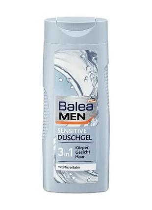 Чоловічий гель для душу 3 в 1 balea men sensitive, 300 мл
