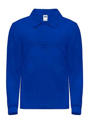 Детская тенниска-поло с длинным рукавом jhk kid ls unisex polo синий, 12-14