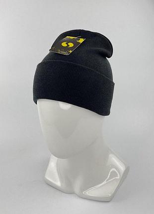 Шапка "вискоза" с отворотом черный