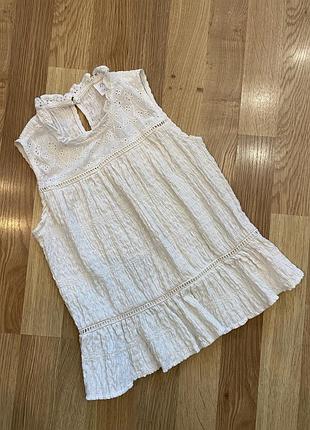Блуза з прошвою zara