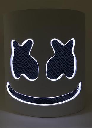 Маска маршмеллоу resteq, светодиодная маска dj marshmello для костюмированных вечеринок и музыкальных мероприятий for home