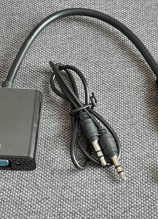 Адаптер конвертер відео аудио hdmi на vga ads 1080p