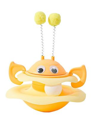 Игрушка taotaopets 014435 yellow для кота интелектуальная неваляшка 10шт