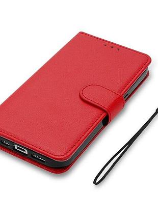 Чохол книжка на samsung a04s червоний прошитий
