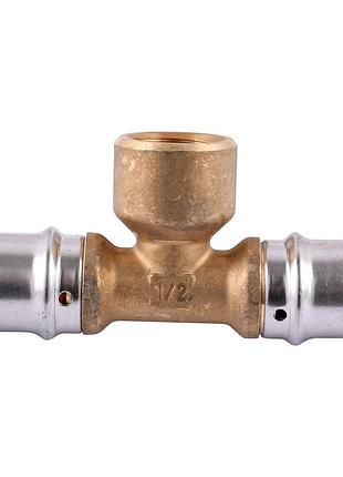 Трійник із внутрішньою різьбою прес ape ap 132 20х1/2″х20 italy