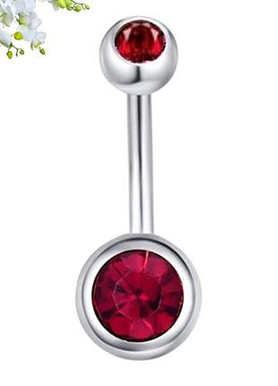 Банан для пірсингу пупка сталь 316l mr.piercing 11х1.6х5/8 pomegranate
