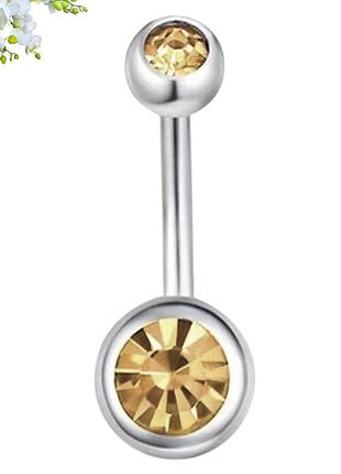 Банан для пірсингу пупка сталь 316l mr.piercing 11х1.6х5/8 gentle peach
