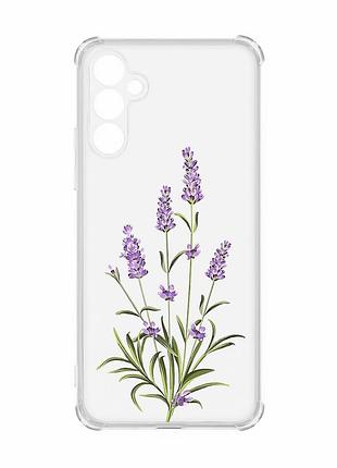 Чехол с утолщёнными углами на samsung galaxy a54 5g/a546 :: веточки лаванды (принт 266)