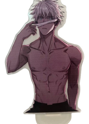 Фигурка акриловая сатора годжо (satoru gojo) в маске из магическая битва jujutsu kaisen 14 см