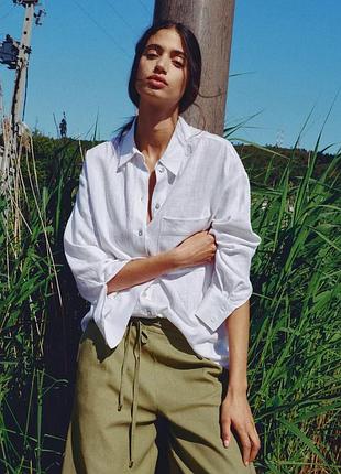 Zara льняная рубашка, разные  модели 2