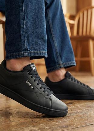 Чорні кеди reebok court clean оригінал