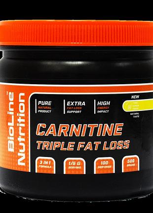 Жиросжигатель bioline carnitine triple fat loss 500 г