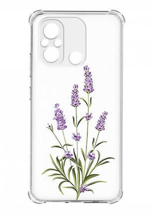 Чохол з потовщеними кутами на xiaomi redmi 12c :: гілочки лаванди (принт 266)