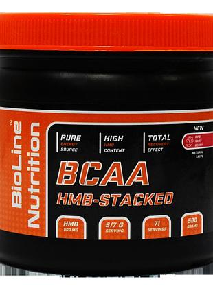 Амінокислоти bcaa 2:1:1 для росту м'язів 500 г bioline nutrition