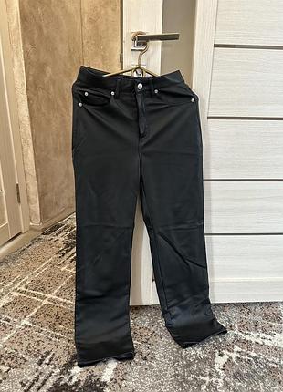 Шкіряні штани палацо , h&m, розмір 36, купувала за 1700