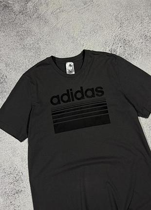 Футболка adidas zne сірого кольору бавовна