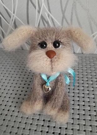 Песик собачка щенка игрушка сувенир подарок ручной работы