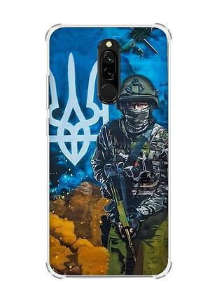 Чехол с утолщенными углами на xiaomi redmi 8 :: защитник (принт 349)