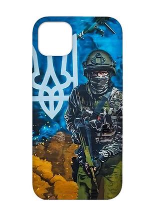 Матовый чехол с красными боками на iphone 14 plus :: защитник (принт 349)