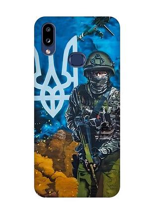 Матовый чехол с черными боками на samsung galaxy a10ѕ a107 :: защитник (принт 349)