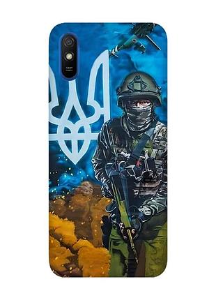 Матовый чехол с розовыми боками на xiaomi redmi 9a :: защитник (принт 349)