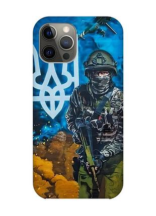Чохол на iphone 12 pro max :: військовий (патріотичний принт 349)