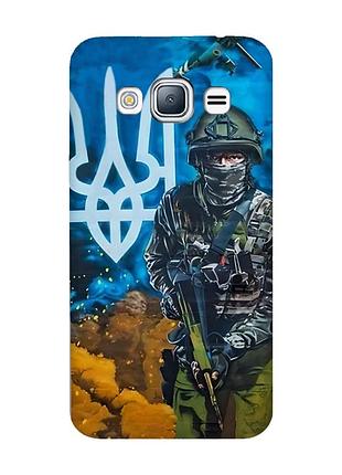 Матовый чехол с черными боками на samsung galaxy j3 / j310 :: защитник (принт 349)