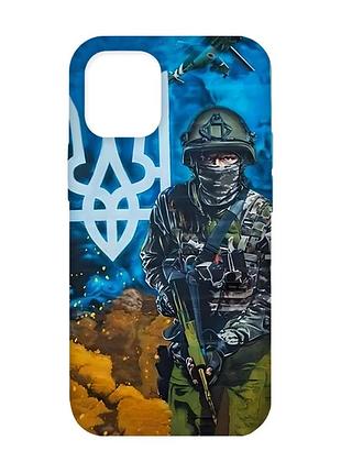 Матовый чехол с бирюзовыми боками на iphone 12 / 12 pro (6.1) :: защитник (принт 349)