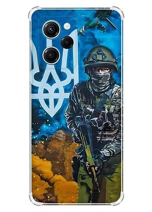 Чехол с утолщенными углами на xiaomi redmi note 12 pro speed 5g :: защитник (принт 349)