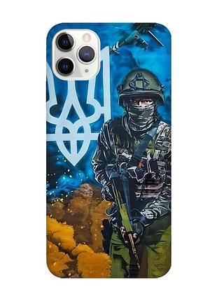 Матовый чехол с бирюзовыми боками на iphone 11 pro max (6.5) :: защитник (принт 349)