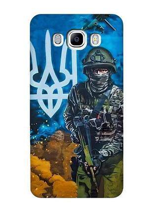 Матовый чехол с бирюзовыми боками на samsung galaxy j7(2016) j710 :: защитник (принт 349)