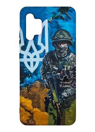 Матовый чехол с розовыми боками на samsung galaxy a32 :: защитник (принт 349)