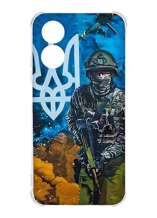 Чехол с утолщёнными углами на oppo a17 :: защитник (принт 349)